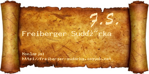 Freiberger Sudárka névjegykártya